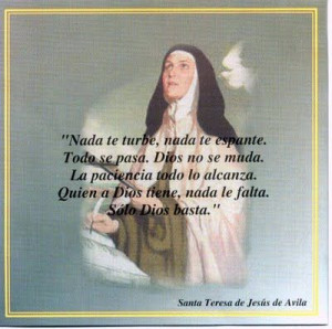 Santa Teresa De Avila Quotes | lunes, 14 de enero de 2013