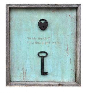 Home Framed Quote - Key to My Heart
