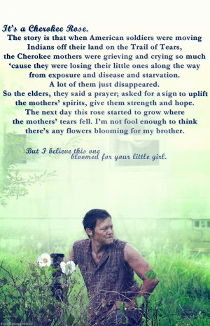 The Cherokee Rose Daryl gives to Carol Cheroke Rose, Daryl Dixon ...