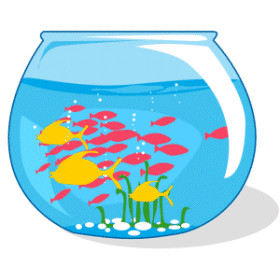 Fish bowl cartoon