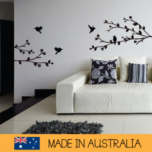 Details about Birds Tree 3 Branches Wall Sticker Family Home Quotes ...