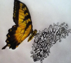 brand new eyes, butterfly, drawing, paramore, tattoo