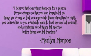 Marilyn Monroe I Believe Quote