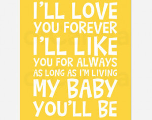 ... Quote PERSONALIZED Print - Kids Baby Love Quote - Yellow White Colors