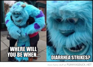 sully monsters inc shocked face where will you be diarrhea strikes ...