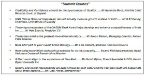 ... Plenary at the National Quality Summit, Bangalore on 18 November
