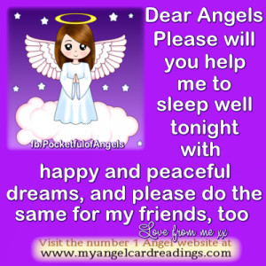 Please will you help me to sleep well tonight with happy and peaceful ...