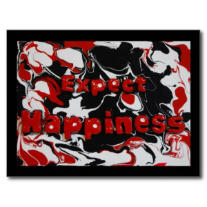 Red, White & Black Inspirational Quote Painting Postcard