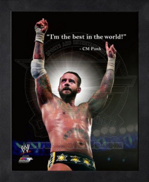 CM Punk WWE Pro Quotes Framed 11x14 P...