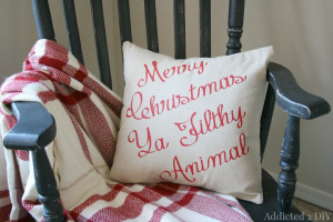 Funny Christmas Movie Quote Pillow {Plus the Easiest Pillow You’ll ...
