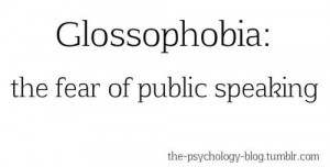 fear psychology speaking public glossophobia