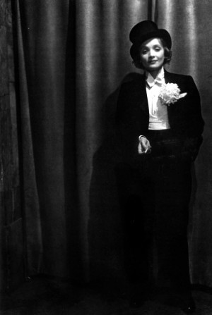 Alfred Eisenstaedt: Actress Marlene Dietrich wearing tuxedo, top hat ...