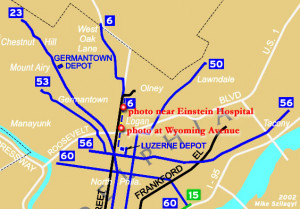 North Philadelphia Trolley Network Map