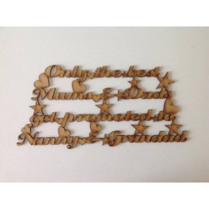 Laser Cut 'Only The Best Mum & Dads Get Promoted to Nanny & Grandad ...