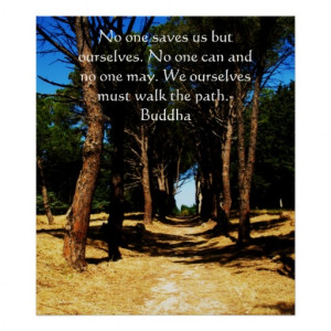 Buddha inspirational path QUOTE poster