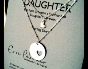 Mother Daughter Jewelry. Inspiratio nal Gift. Mom Necklace. Simple ...