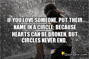 ... Name In A Circle; Because Hearts Can Be Broken, But Circles Never End
