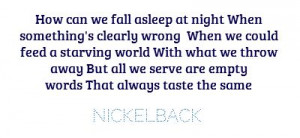 part of the #Nickelback #quote - When we stand together ... How can we ...