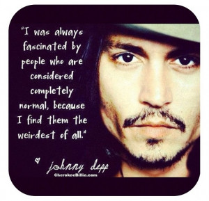 Quote of the Day- Johnny Depp