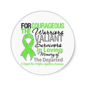 Tribute Support Non-Hodgkins Lymphoma Awareness Classic Round Sticker