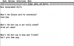 Hippo's Outrageous Jokes & Quotes atari screenshot