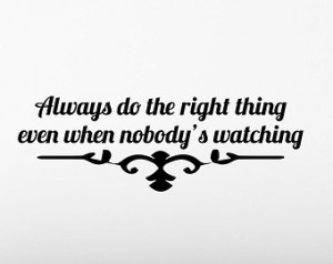 Always Do The Right Thing Vinyl Wal l Decal Quotes Home Sticker Decor ...