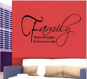 Wall Sticker, Decal, Family Quote Decor, Wall Quote, Love you to moon ...