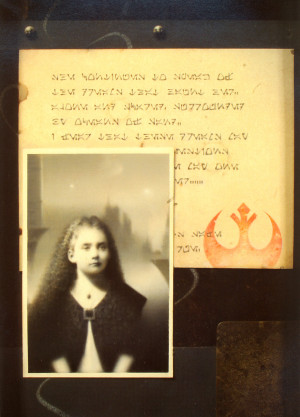 photo of the young princess with a letter from one of her caretakers ...