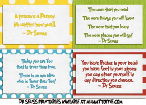 Printable Dr. Seuss Sayings | There are four different ones which I ...
