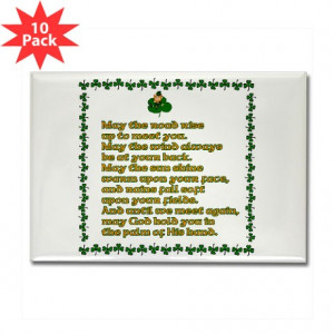 Irish Sayings, Toasts and Ble Rectangle Magnet (10