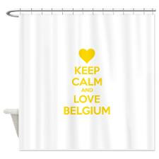 Keep calm and love Belgium Shower Curtain for