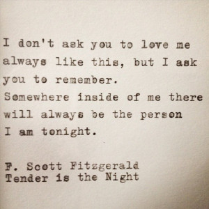 Tender is the Night | Love Quotes