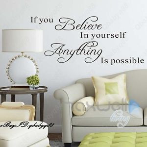 Anything-is-possible-Wall-Quotes-decals-Removable-stickers-decor-Vinyl ...