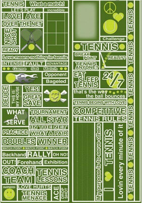 Tennis Quote Sticker