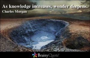 As knowledge increases, wonder deepens. - Charles Morgan