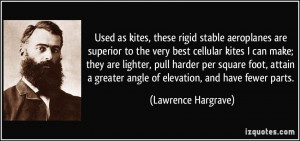 Used as kites, these rigid stable aeroplanes are superior to the very ...