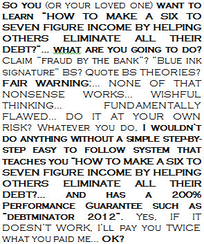 do? Claim “fraud by the bank”? “Blue ink signature” BS? Quote ...