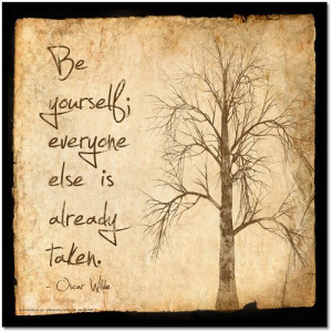 Be Yourself Motivational Poster Featuring a Quote by Oscar Wilde. Eco ...