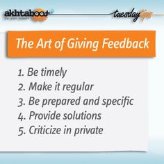 good leader must possess is the art of giving and receiving feedback ...