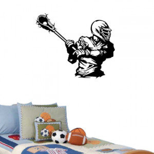 Lacrosse Player Wall Decal Sticker
