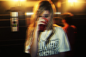 alcohol, blonde, blurred vision, drunk, party