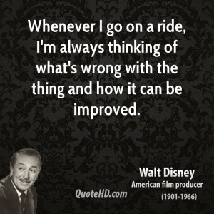 Whenever I go on a ride, I'm always thinking of what's wrong with the ...