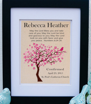 Confirmation Gift - Girls Confirmation - Godparent - Bible Verse ...