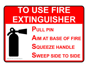 product group fire safety equipment wording to use fire extinguisher ...