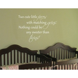 Baby Twin Saying Quote Wall Decal Nursery Vinyl Decor