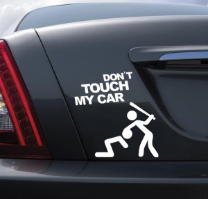 421-Don-t-touch-my-car-quote-car-stickers-cartoon-warning-sign-adesivo ...