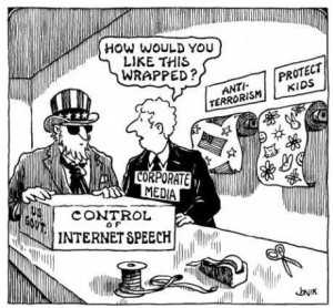 Cartoon: Control of Internet Speech