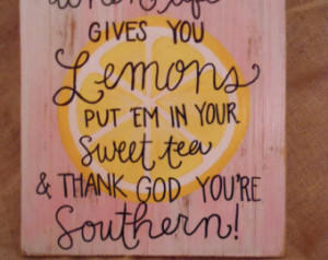Sweet tea Southern Quote Handpainte d Wooden Sign ...