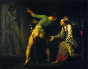 Hamlet Shows His Mother the Ghost of His Father.
