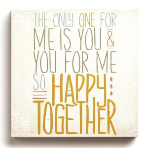 Demdaco Lyricology Happy Together Wall Art - $21.95- over our bed?